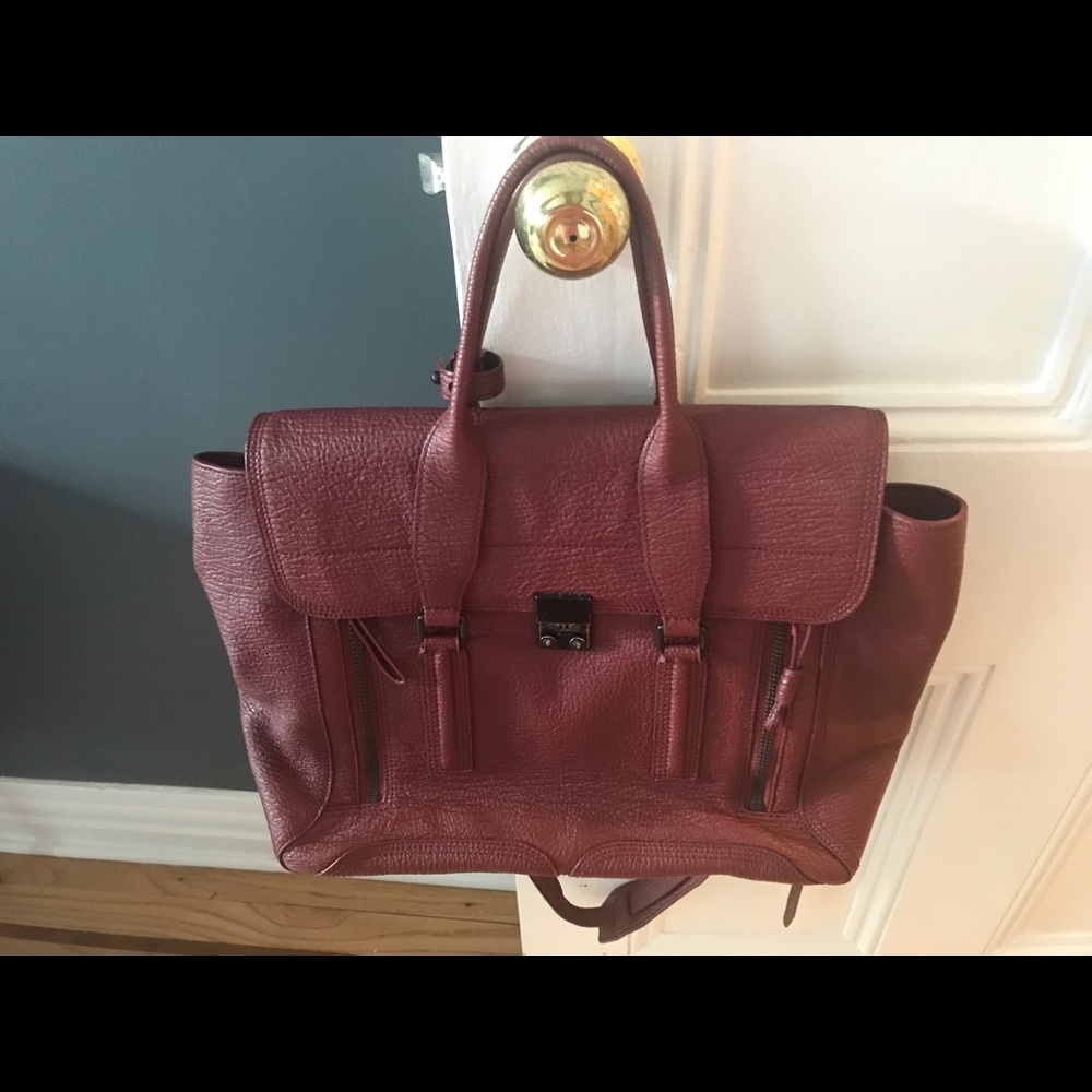 3.1 Philip Lim Pashli Satchel - Deep Red/Maroon